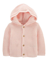 Cardigan En Coton À Capuche Bébé Carter's - Rose