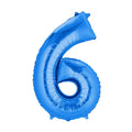 Blue Aluminum Number 6 Balloon – 36cm
