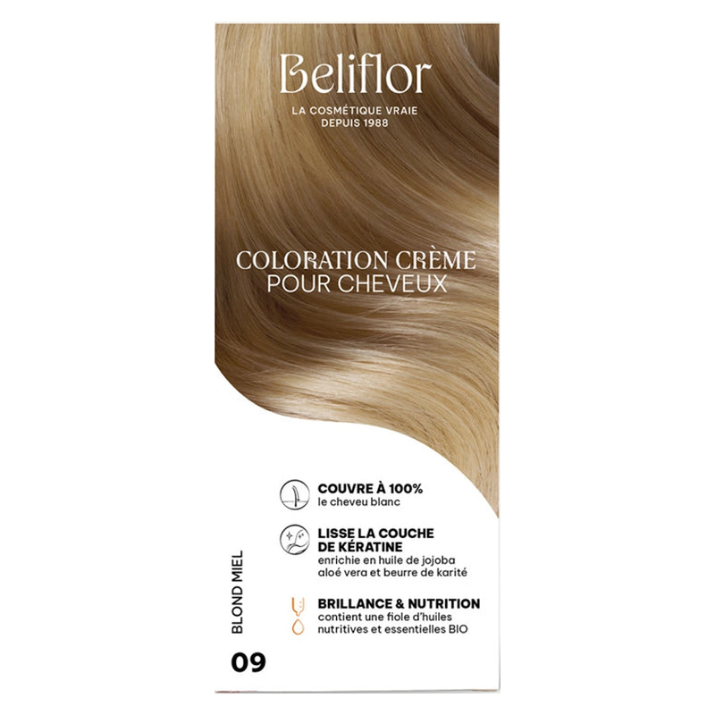 Beliflor Unidosis Tinte en Crema para el Cabello 120ml - N° 09 Rubio Miel