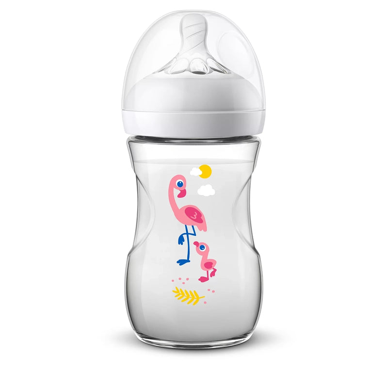 Biberón Avent Natural 260 ml - Flamingo