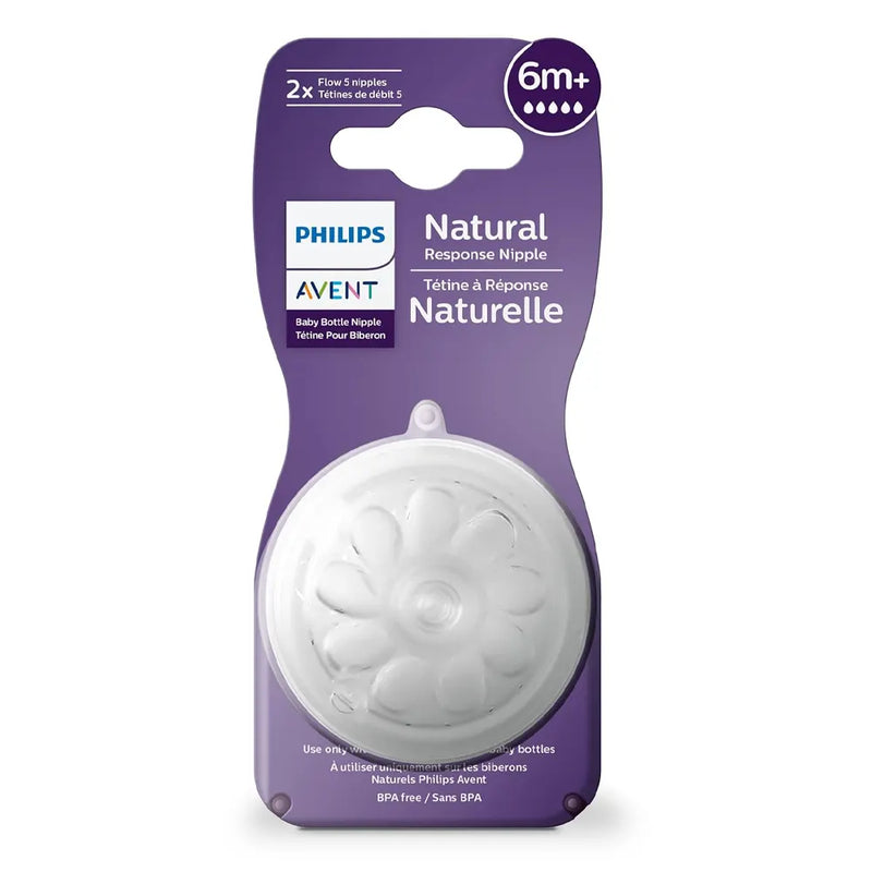 Philips Avent Natural Response Teats 6M+ - Flow 5 Pack