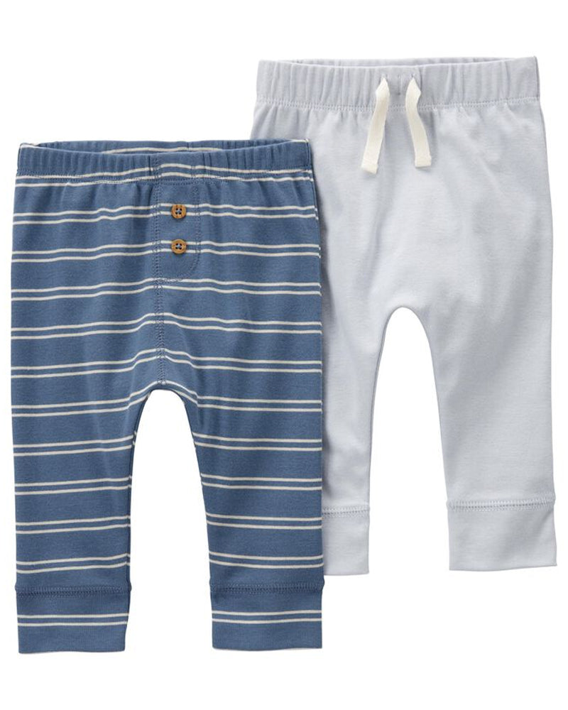 Lot de 2 Pantalons à Enfiler Bébé Carter's - Gris & Bleu