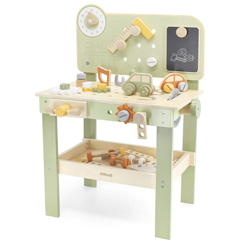 Viga Toys PolarB Workbench with Wooden Tools 3Y+