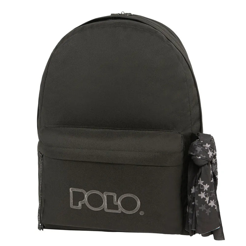 Polo Backpack with Double Pockets - Black