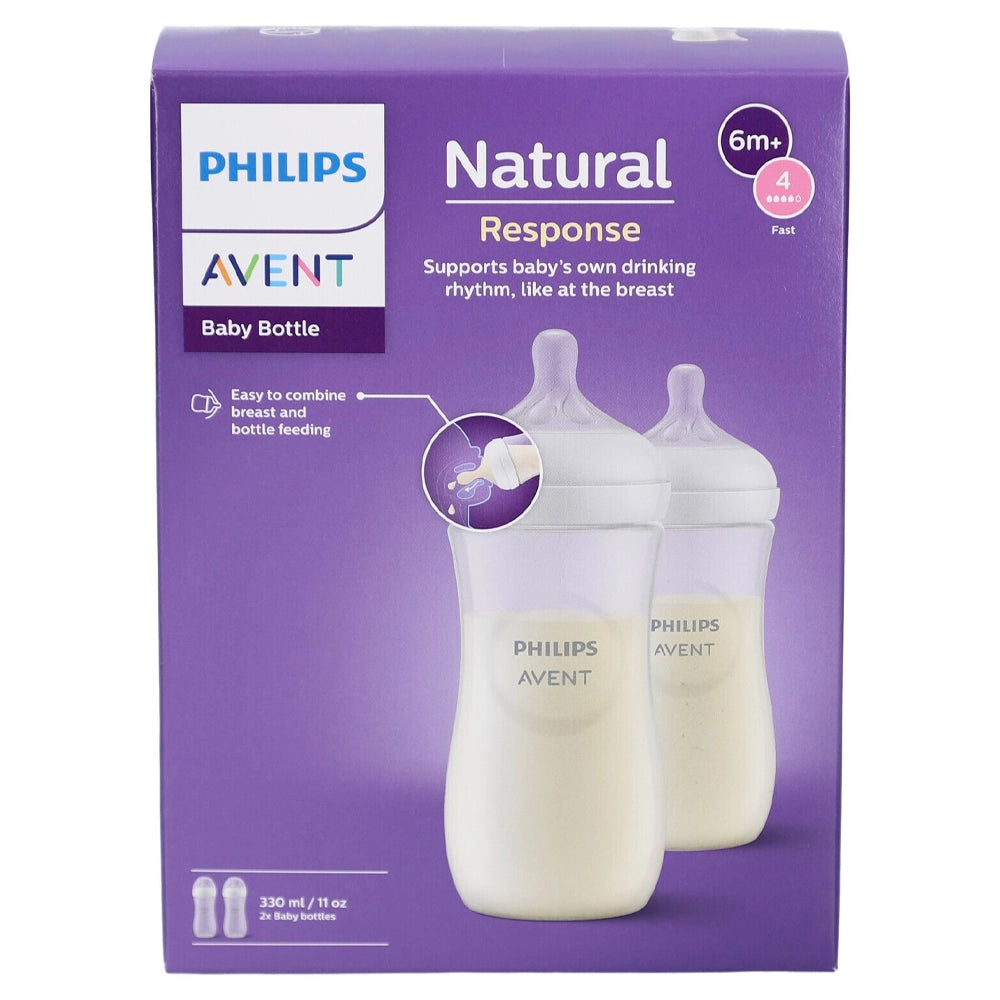 Philips Avent Packs de 2 Biberons Natural Response 6M+ - 330ml