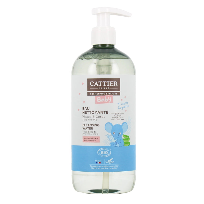 Cattier Bebé Agua Limpiadora Rostro y Cuerpo Bio - 500ml