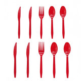 Paquete de 30 Cubiertos Rojos