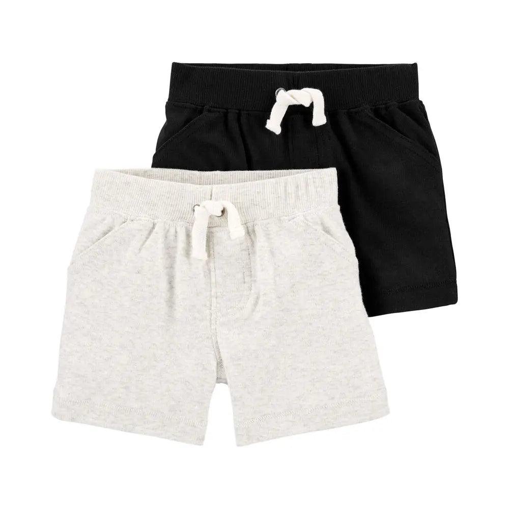 Lot de 2 Shorts en Coton à Enfiler Carter's - Noir & Gris

