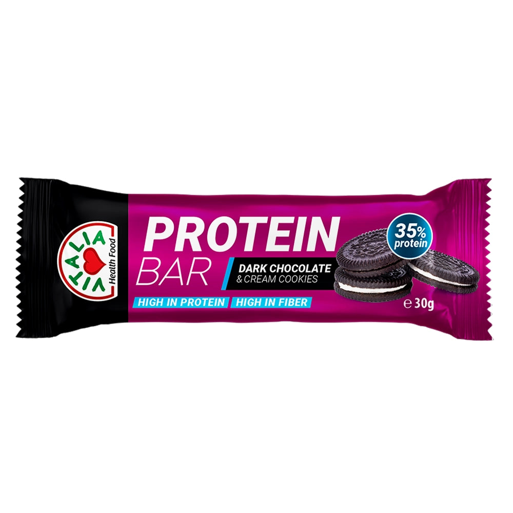 Vitalia Health Food Protein Bar Dark Chocolate & Cream Cookies - 30g