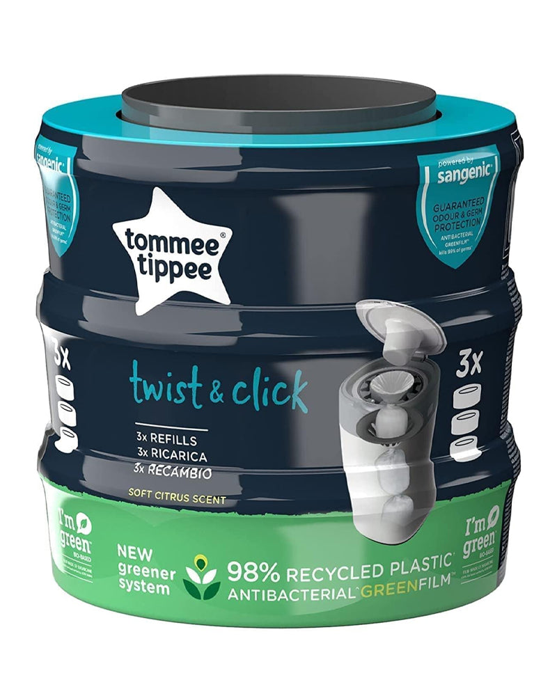 Paquete de 3 recambios giratorios y fáciles de usar de Tommee Tippee