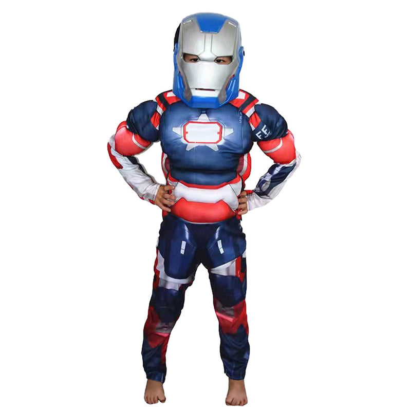 Disfraz Completo de Iron Patriot para Niño con Casco Integral