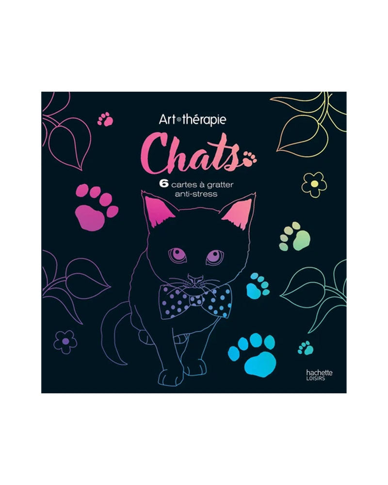 Tarjetas rasca y gana de arteterapia - Gatos