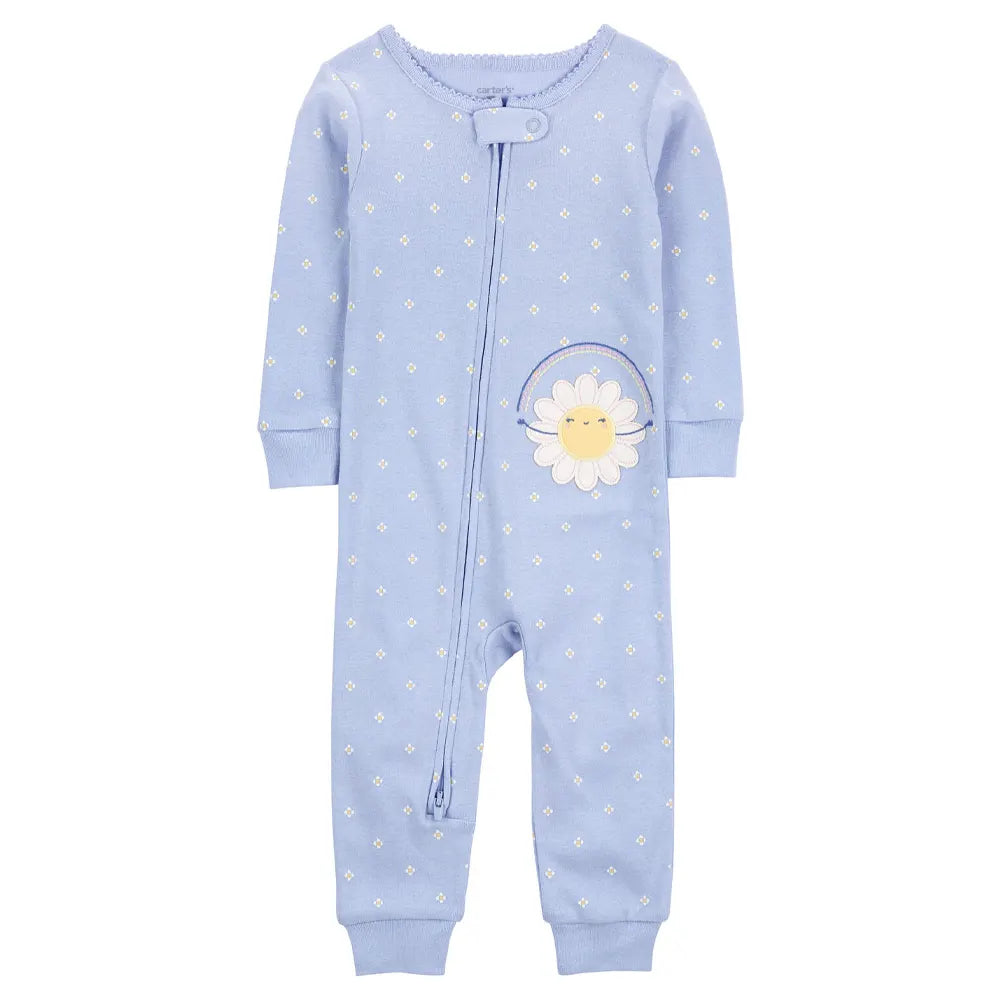 Grenouillère en Coton Sans Pieds Carter's - Bleu