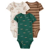 Lot de 3 Bodies à Manches Courtes Carter's - Multi