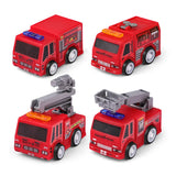 Lot de 4 Voitures à Friction Pompier - 3A+