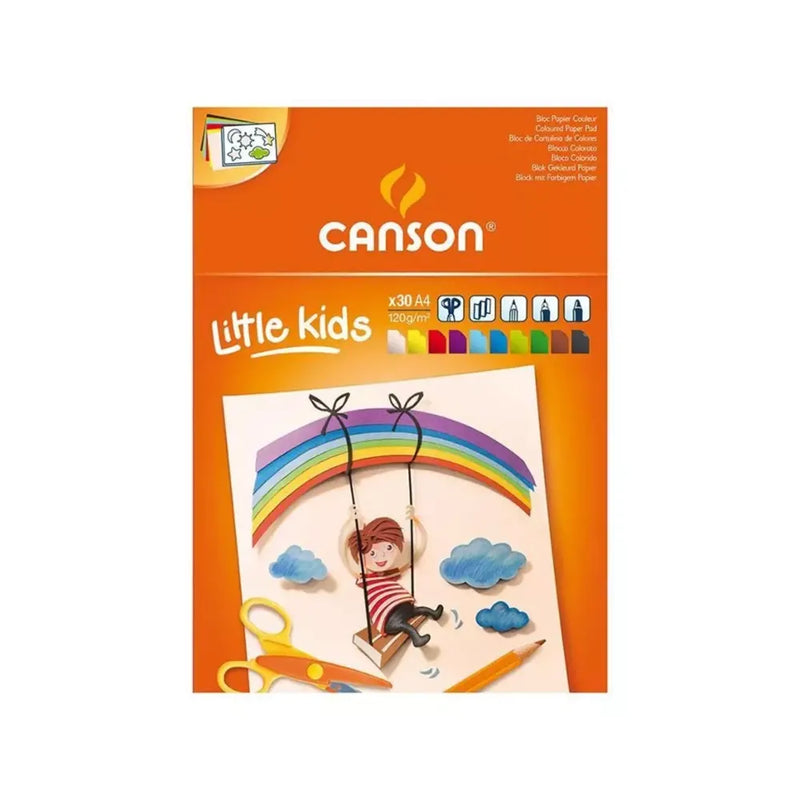 Canson Kids Pad 2+ 30 Assorted Color Sheets A4 - 120 g/m²