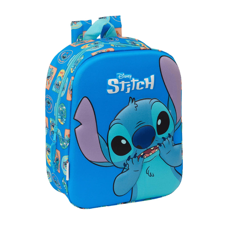 Safta 3D Backpack with Pocket, Red - Stitch