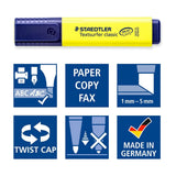 Staedtler Lot de 6 Surligneurs 364 WP6 Textsurfer Classic