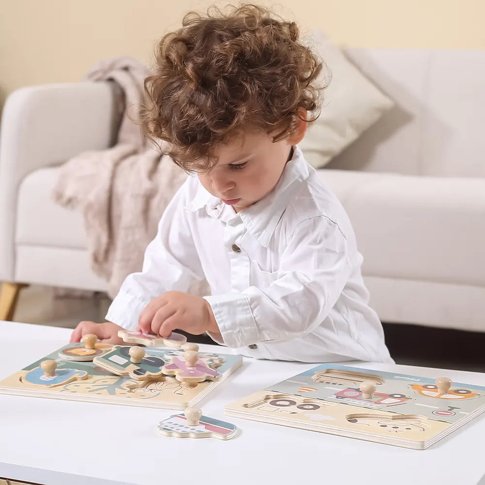 Viga Toys PolarB Puzzle Plat avec Poignées Animaux 18M+