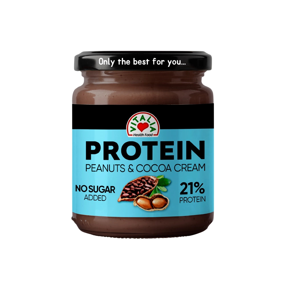 Vitalia Health Food Protein Vegan Cream With Peanuts & Cocoa No Sugar Added - 200g