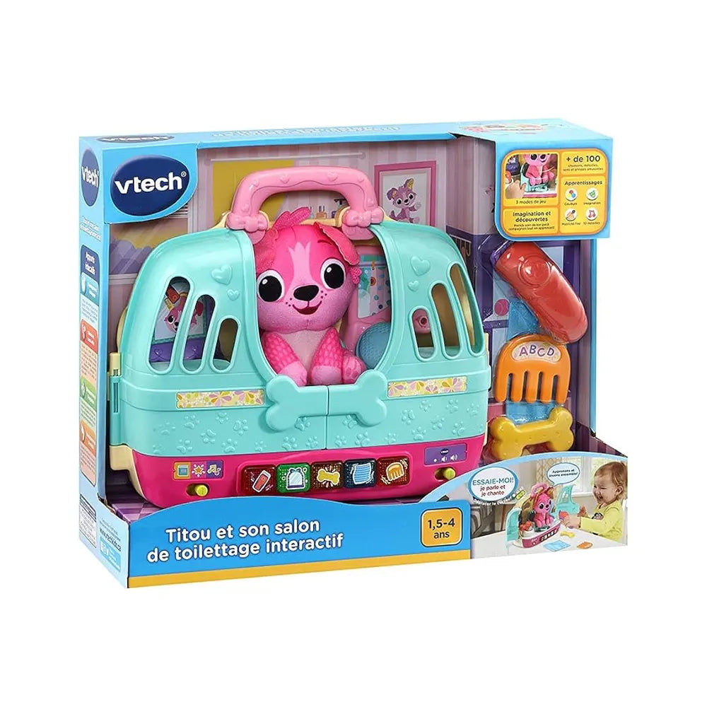 Vtech Titou & son Salon de Toilettage Interactif 18M+ - Rose