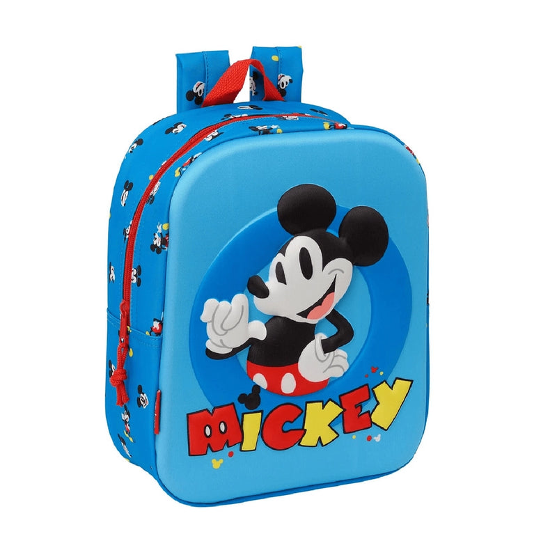 Safta 3D Backpack with Red Pocket - Mickey Mouse