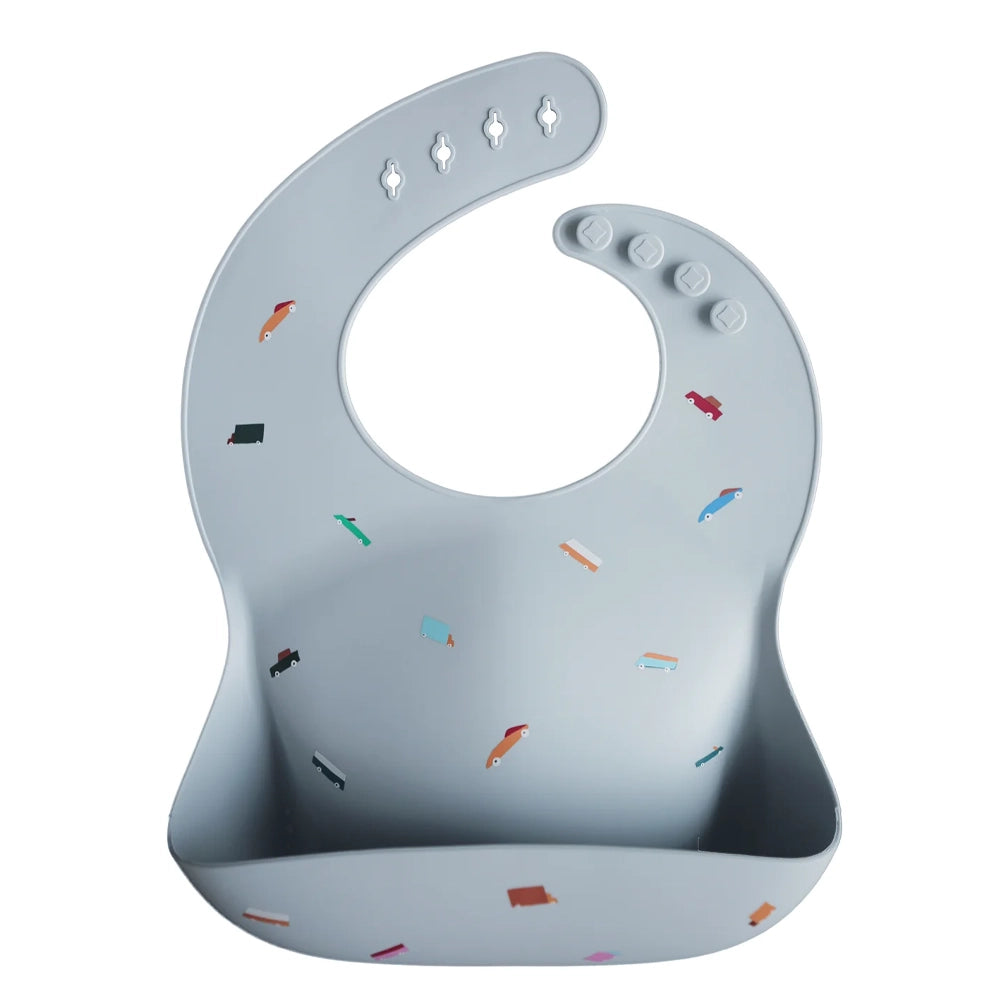 Mushie Bavoir Bébé en Silicone - Voitures Rétro