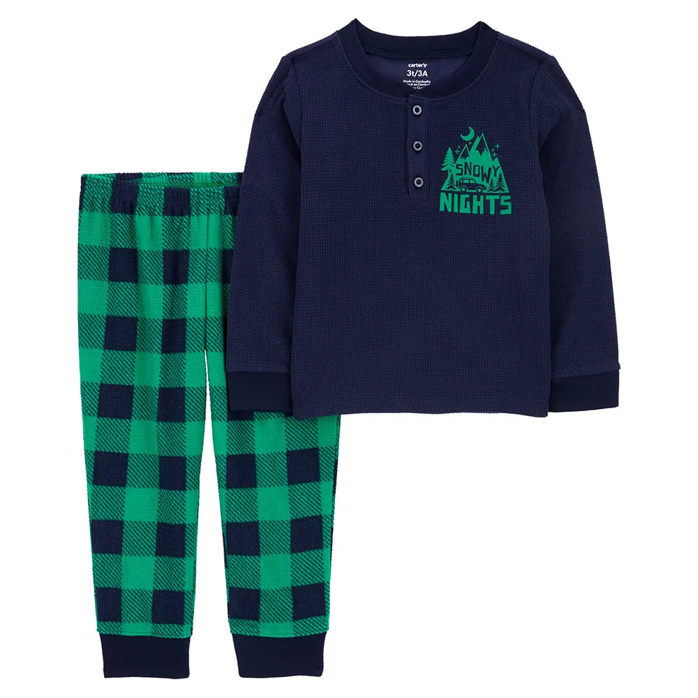 Ensemble pyjama 2 pièces enfant à carreaux