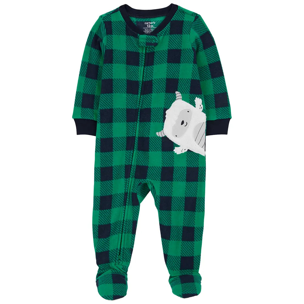 Pyjama polaire Yéti à pieds pour garçon
