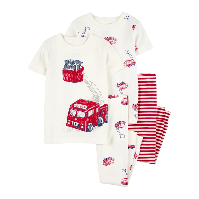 Carter's Boy's 4-Piece Cotton Pajama Set - Firefighter