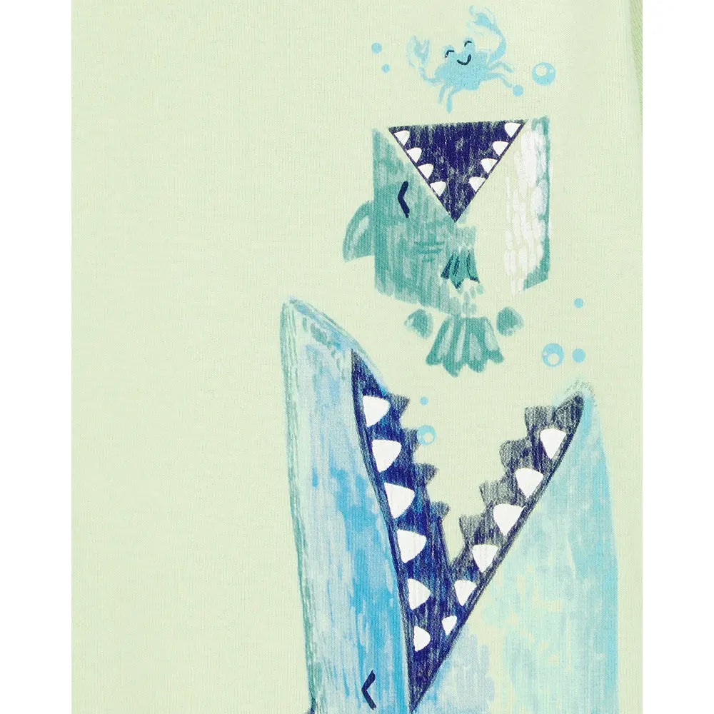 Pyjama 4 pièces requin garçon - 100% Coton