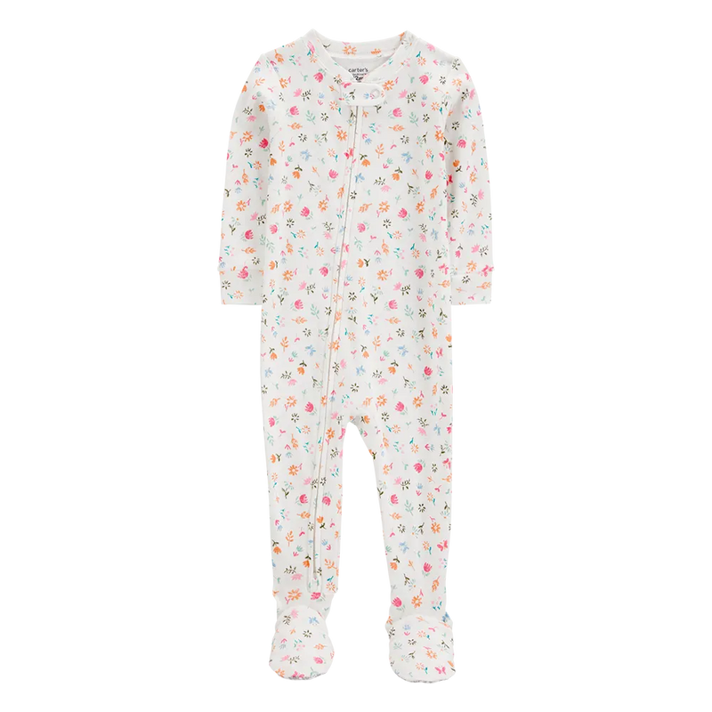 Pelele de algodón para niña Carter's - Gris floral