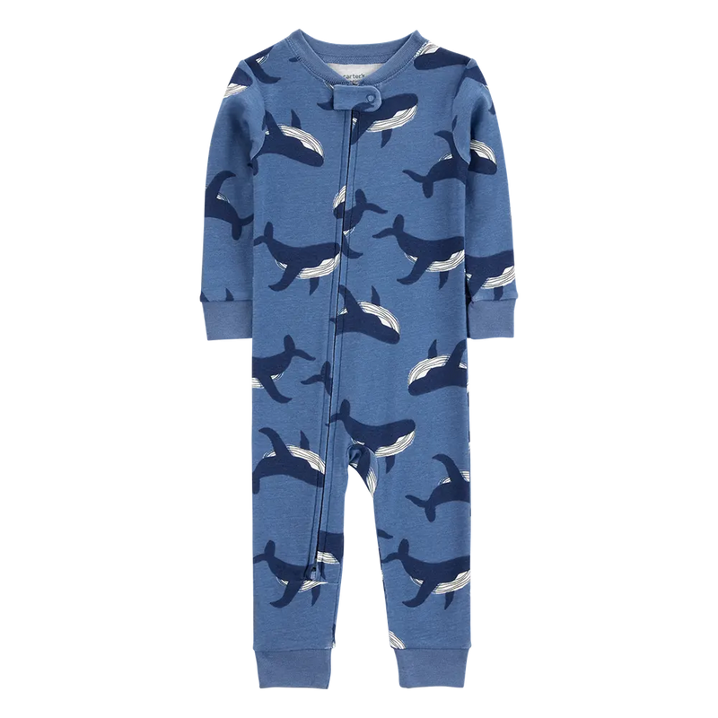Carter's Boy's Footless Cotton Sleeper - Whale