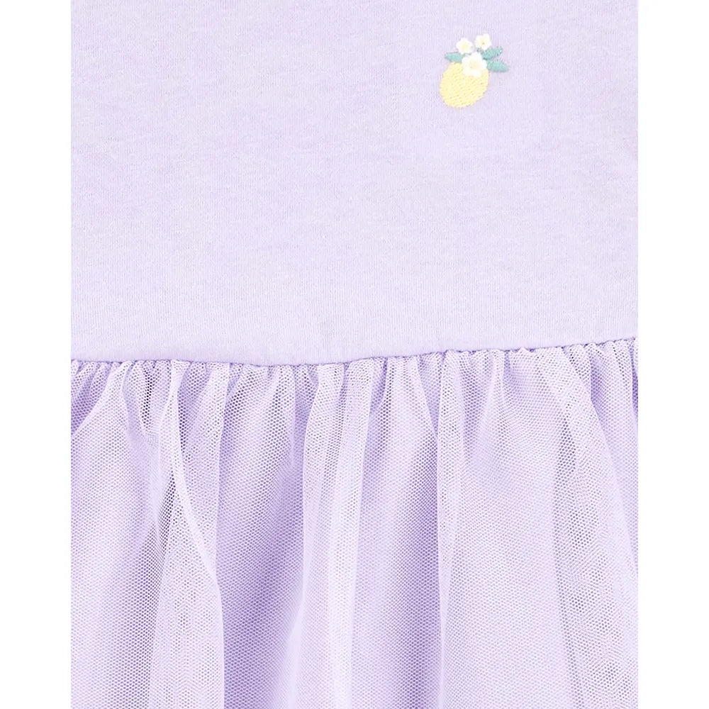 Haut en Tulle & Legging Fille Carter's - Violet