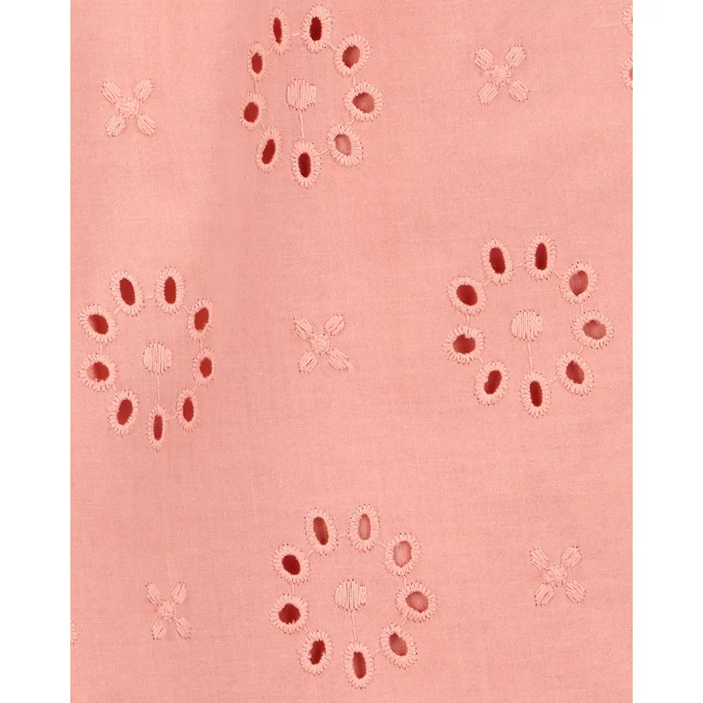 Combinaison à Volants en Broderie Anglaise Fille Carter's - Corail