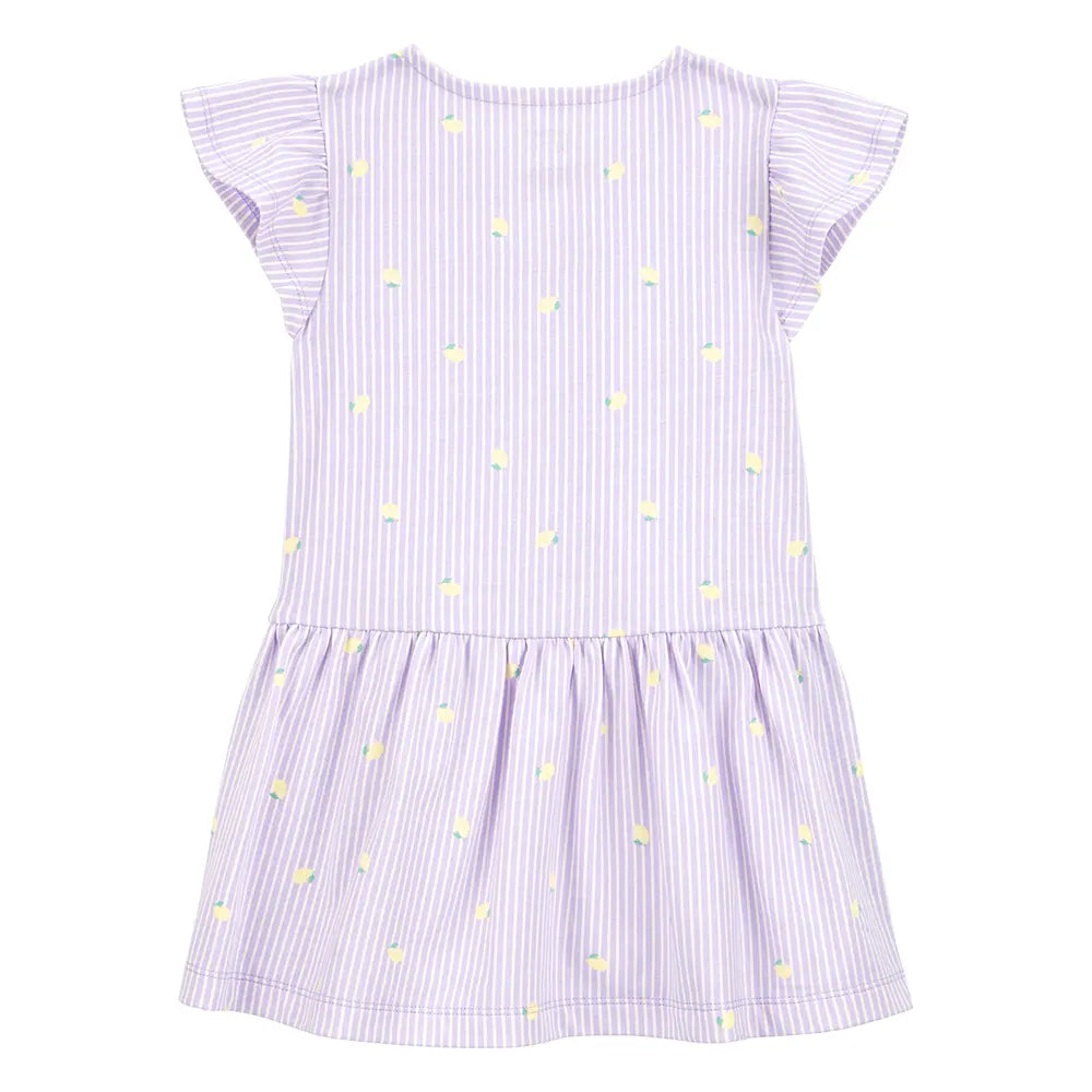 Robe-chemise Rayée Fille Carter's - Citron