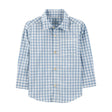 Chemise à carreaux manches longues garçon - Coton