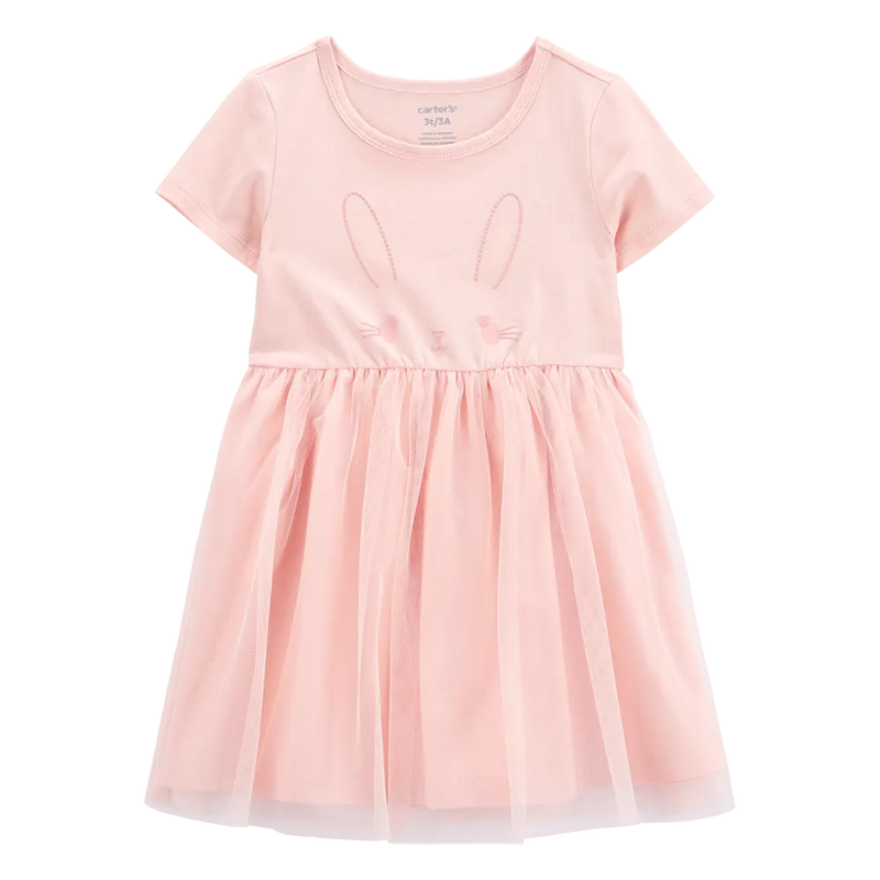 Carter's Girl's Short-Sleeve Tutu Dress - Pink Bunny
