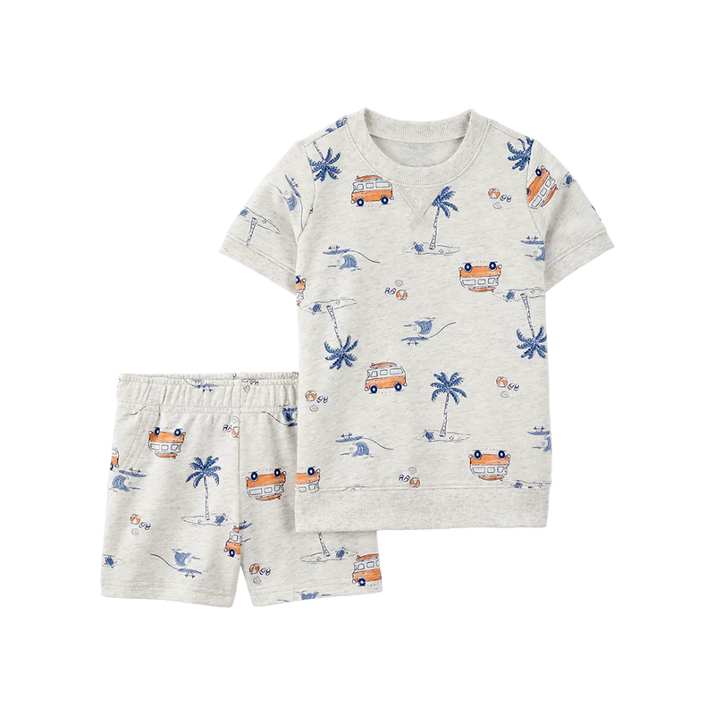 Carter's Boy's T-shirt & Shorts Set - Gray Beach