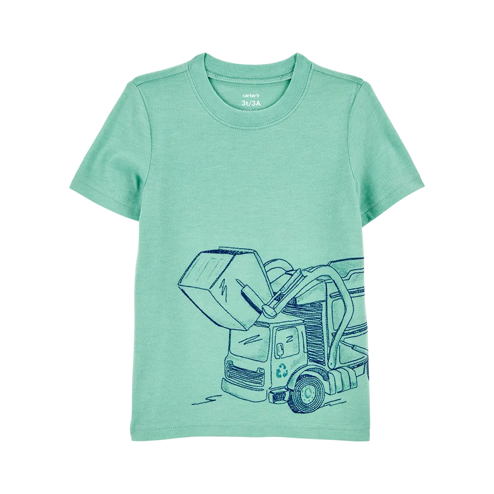 T-shirt Graphique Garçon Carter's - Vert Chantier