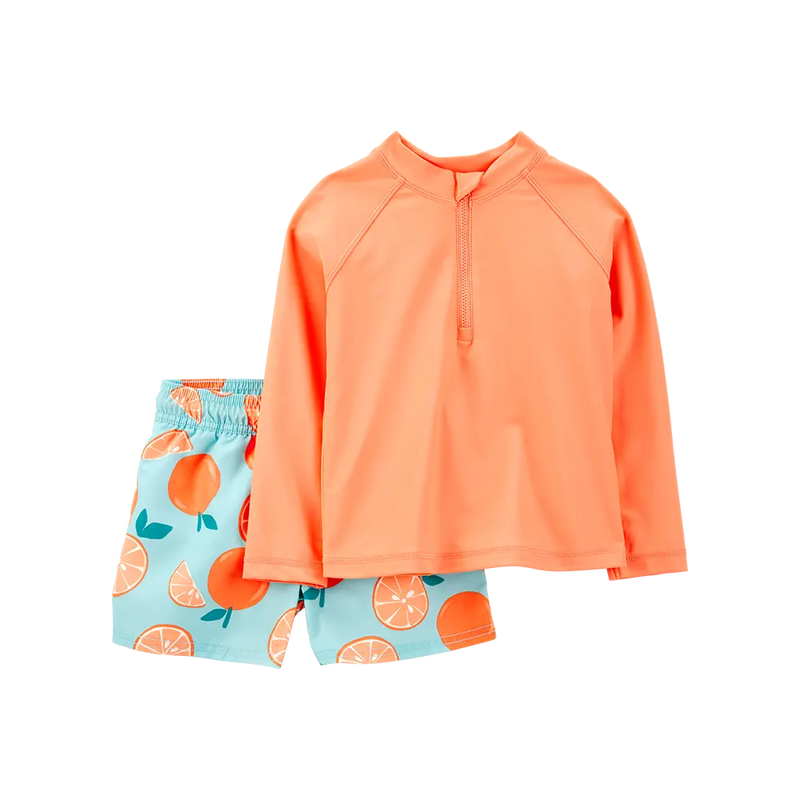 Traje de baño de 2 piezas anti-UV para niño Carter's - Naranja