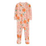 Pyjama dors-bien orange fille - 100% Coton