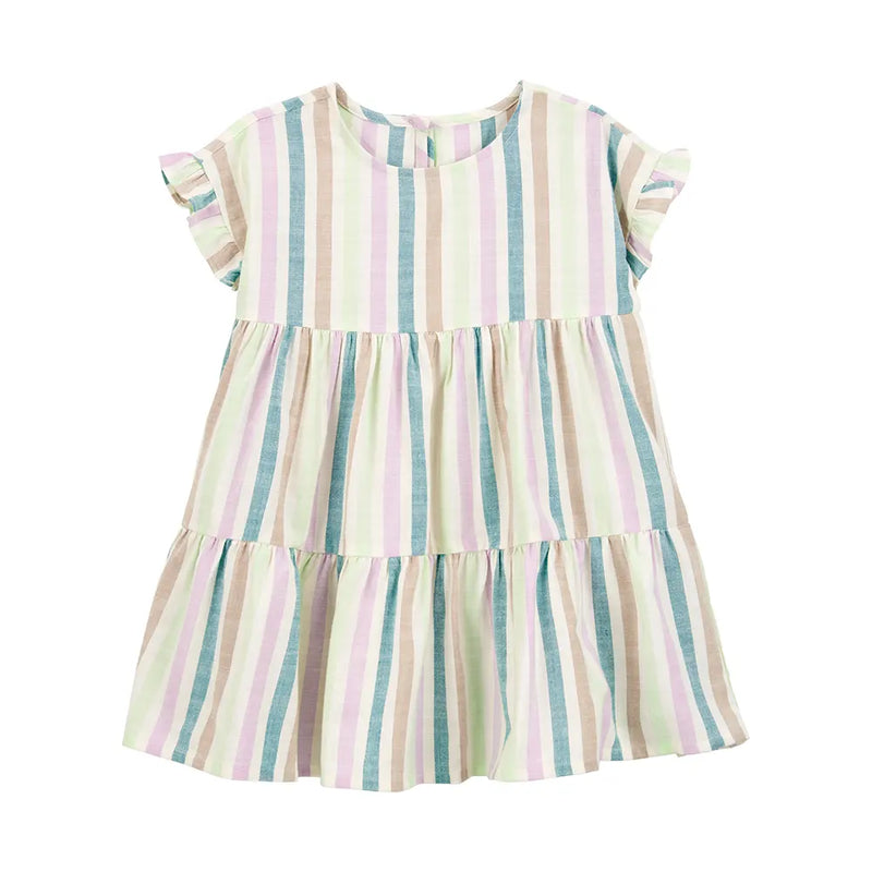 Carter's Striped Tiered Dress - Multi