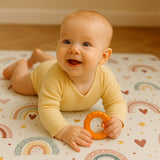 Matelas au sol 120x120cm Babymat - Happiness Rose