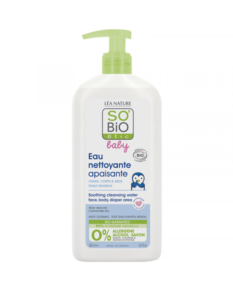 SO BIO BABY Eau Nettoyante apaisante - 500ml