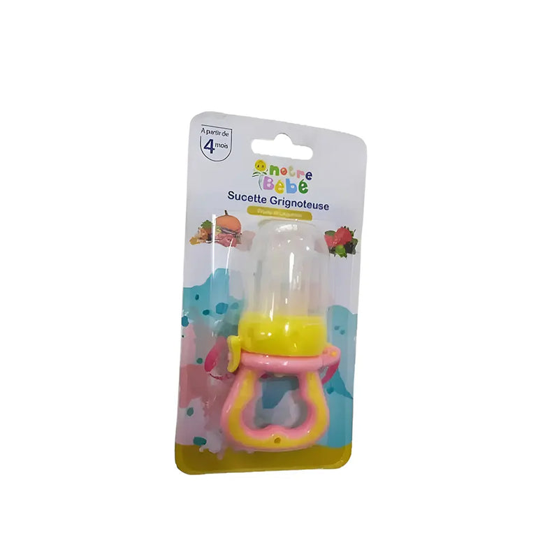 Notre Bebe Fruit & Vegetable Nibbler Pacifier +4m First Stage - Pink