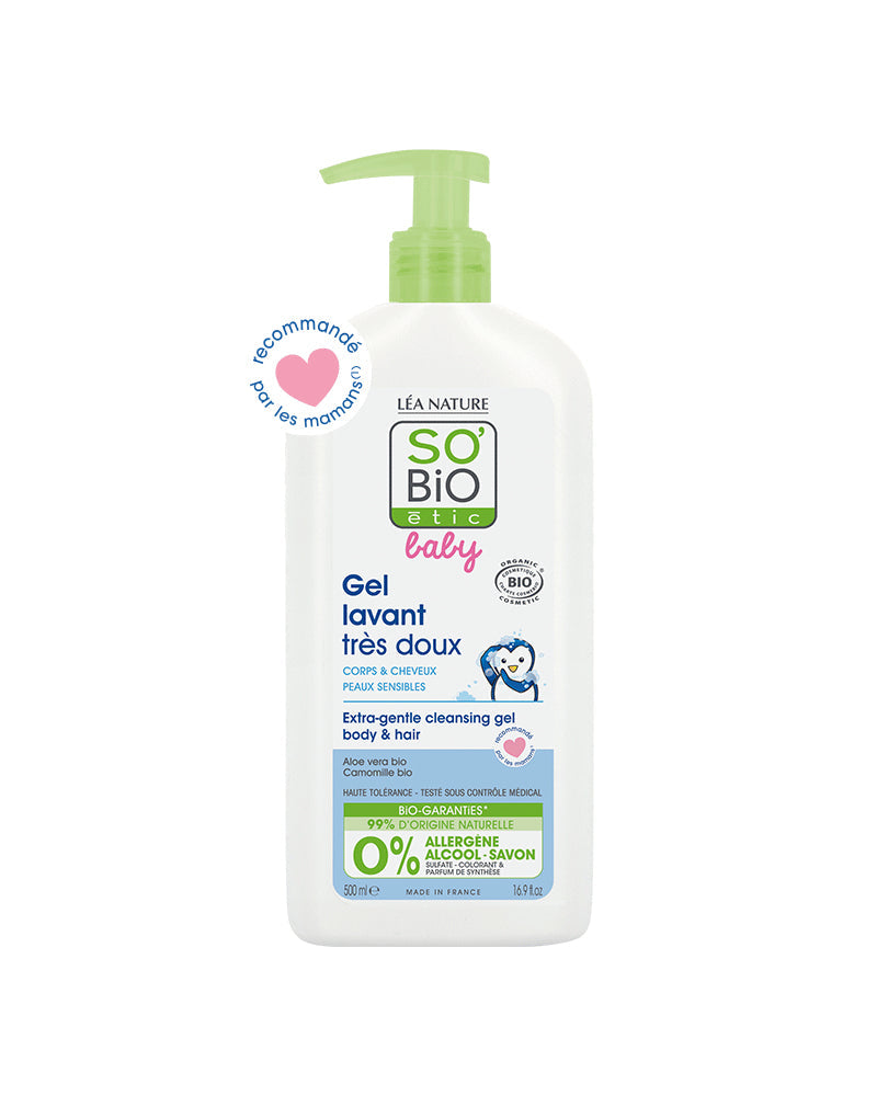 Gel de lavado muy suave SO BIO BABY - 500 ml