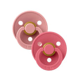 BIBS Lot de 2 Sucettes Symétrique – Rose Poudré/Corail