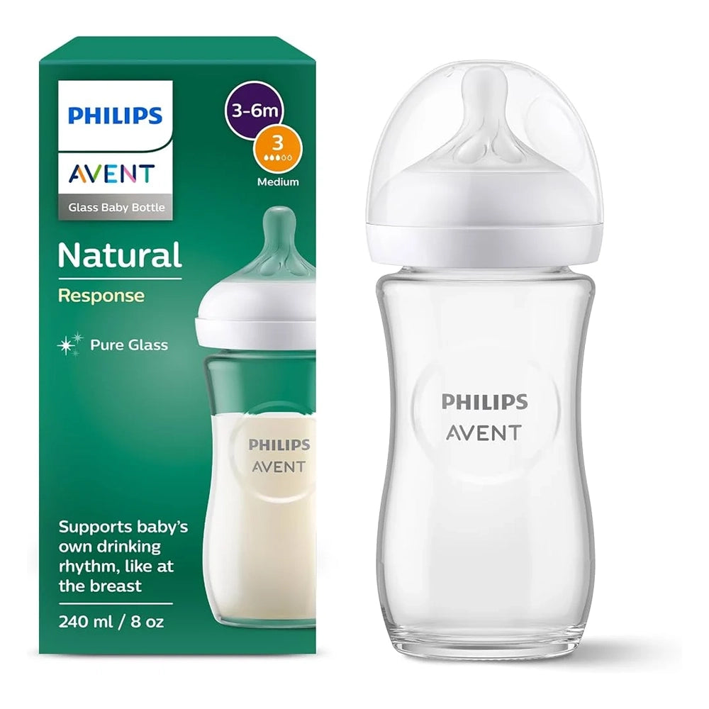 Philips Avent Biberon Natural en Verre 3-6M - 260ml