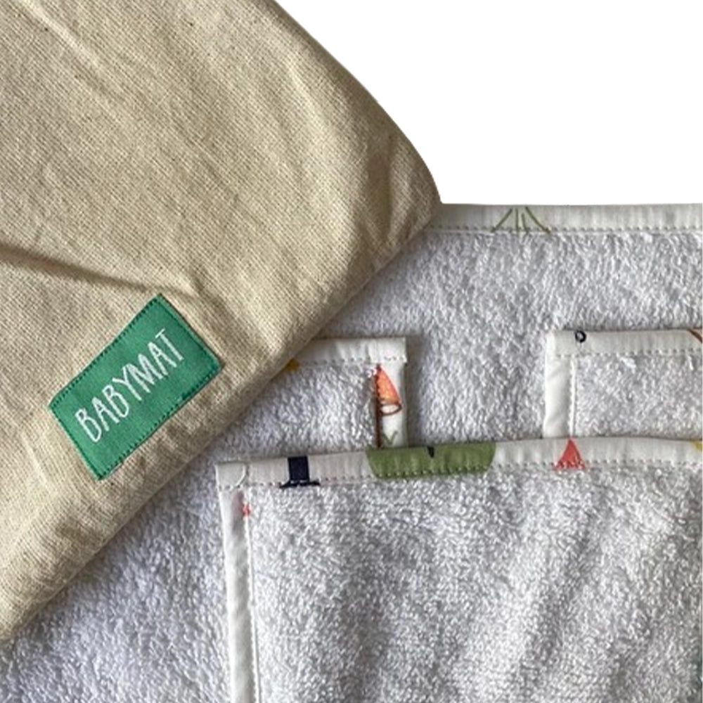 Babymat Lot de 6 Lingettes en Tissu - Nature